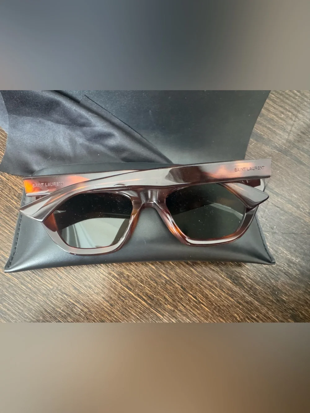 St Laurent women Sunglasses - tortoise brown Classic Polarized Lenses